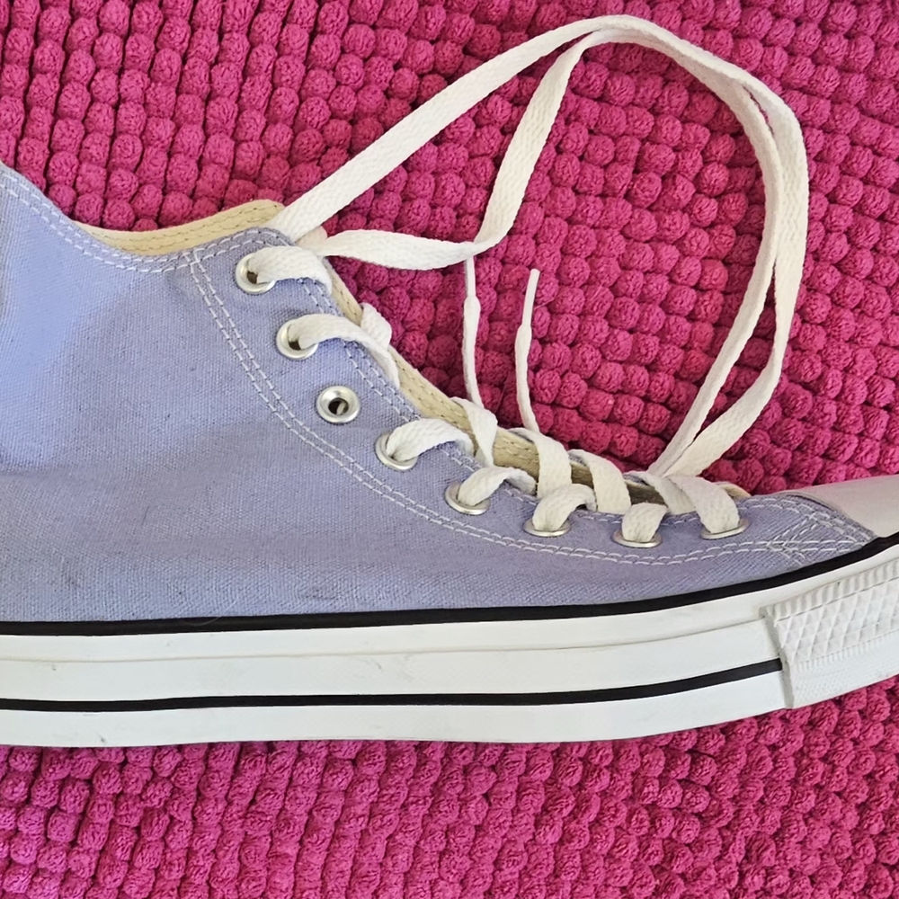Converse Lilac High-Tops with White Accents